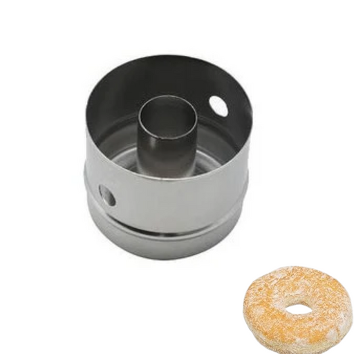 3 inch stainless steel doughnut cutter with center hole for baking