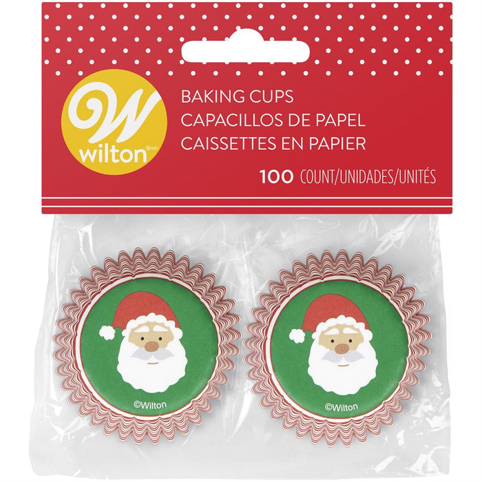 Santa Claus Mini Baking Cups 100ct - NY Cake | Cake Decorating & Baking Supplies