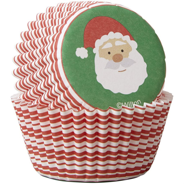 Santa Claus Mini Baking Cups 100ct - NY Cake | Cake Decorating & Baking Supplies