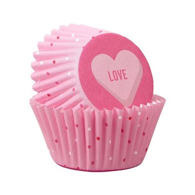 Scattered Heart Mini Cupcake Baking Cups-100 CT - NY Cake | Cake Decorating & Baking Supplies