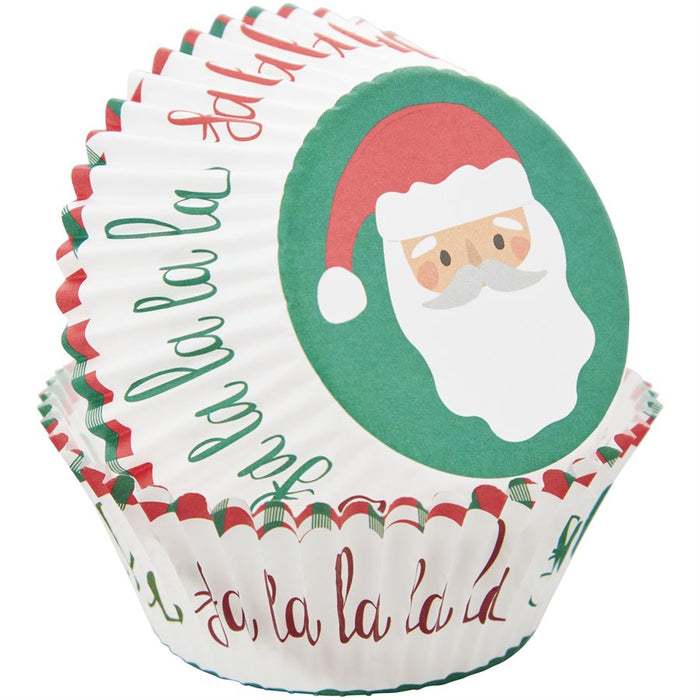 Santa Baking Cups 75ct - NY Cake | Cake Decorating & Baking Supplies