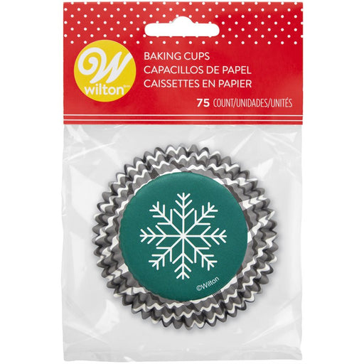 Snowflake Baking Cups 75ct - NY Cake | Cake Decorating & Baking Supplies