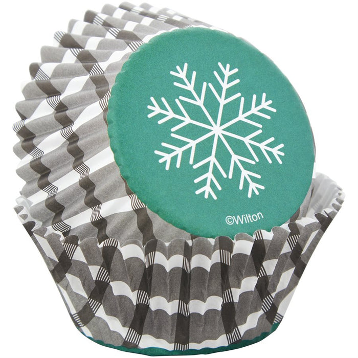 Snowflake Baking Cups 75ct - NY Cake | Cake Decorating & Baking Supplies