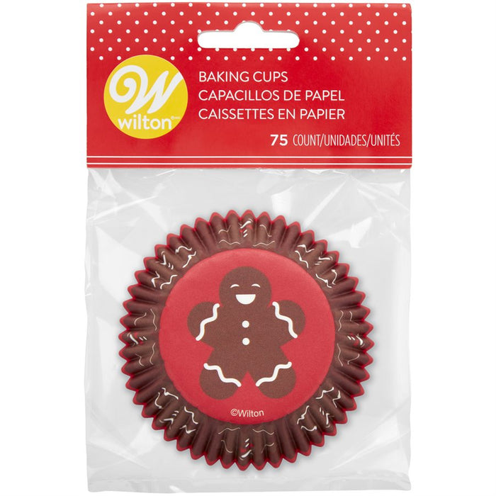 Gingerbread Boy Baking Cups 75ct - NY Cake | Cake Decorating & Baking Supplies