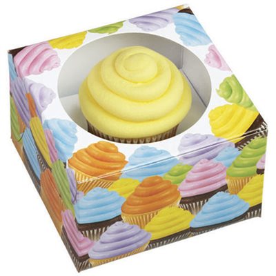 Cupcake Design Single Cupcake Treat Boxes-3 CT By Wilton - NY Cake | Cake Decorating & Baking Supplies