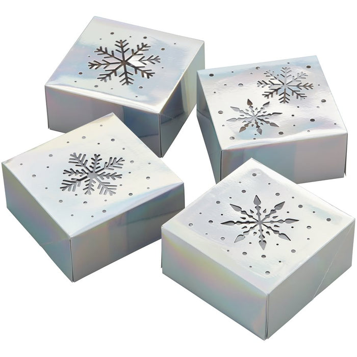 Iridescent Snowflake Box 4ct - NY Cake | Cake Decorating & Baking Supplies