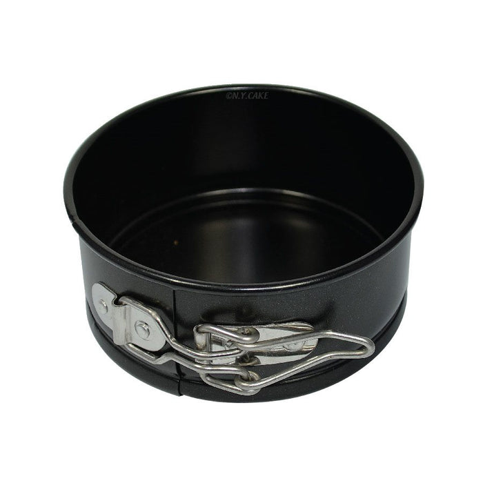 4 inch nonstick mini cheesecake springform pan with easy-release latch for baking cheesecakes and small desserts.