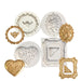 Picture frame silicone fondant mold with 4 decorative frame designs
