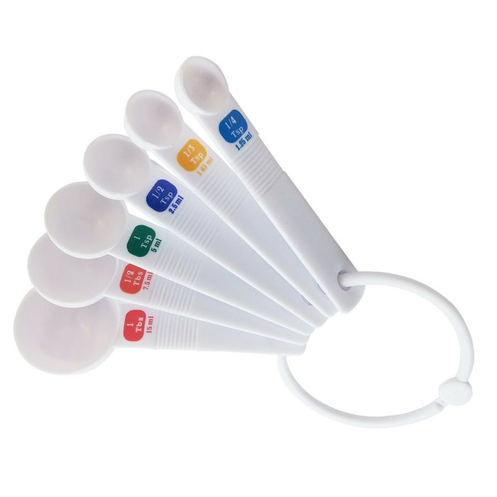 Multicolor Measuring Spoon Set of 6 - NY Cake | Cake Decorating & Baking Supplies