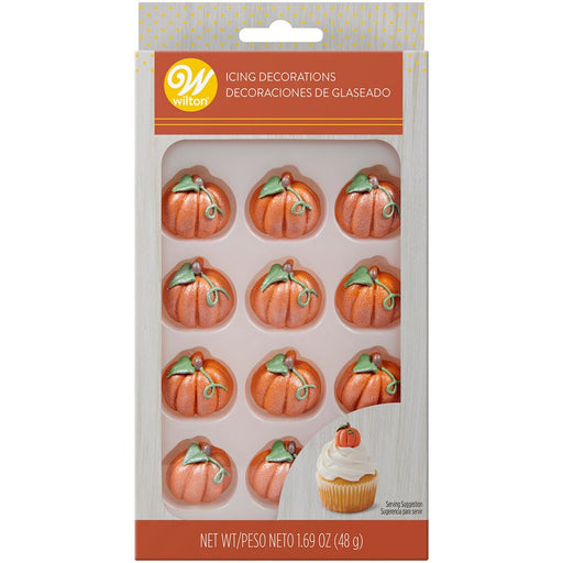 Shimmering Pumpkin Icing Decorations - NY Cake | Cake Decorating & Baking Supplies