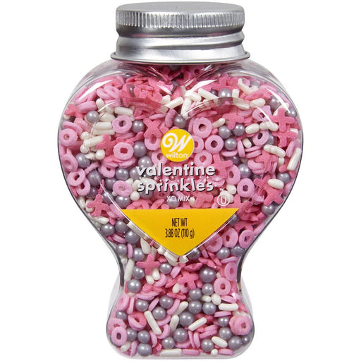 Heart-Shaped Bottle Traditional XO Valentine Sprinkles - NY Cake | Cake Decorating & Baking Supplies