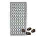 77-cavity coffee bean polycarbonate chocolate mold for making realistic coffee bean-shaped chocolates.