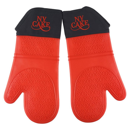 Super Red Silicone Oven Mitts (Pair) - NY Cake | Cake Decorating & Baking Supplies