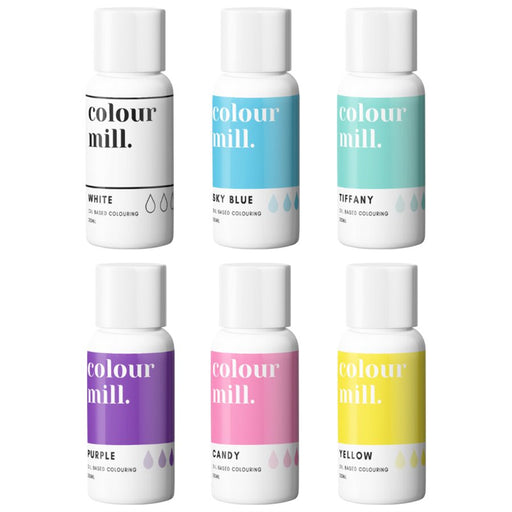 Rainbow 6-Pack Oil-Based Coloring - 20mL each by Colour Mill - NY Cake | Cake Decorating & Baking Supplies