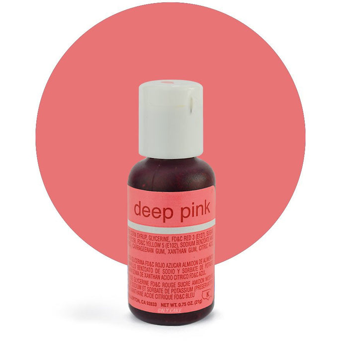 Deep Pink Liqua-Gel Color - .70 ounce By Chefmaster - NY Cake | Cake Decorating & Baking Supplies