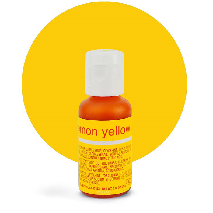 Lemon Yellow Liqua-Gel Color - .70 ounce By Chefmaster - NY Cake | Cake Decorating & Baking Supplies