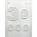 Collegiate Number 3 Chocolate Candy Mold - NY Cake | Cake Decorating & Baking Supplies