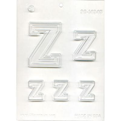 Collegiate Letter Z Chocolate Candy Mold - NY Cake | Cake Decorating & Baking Supplies