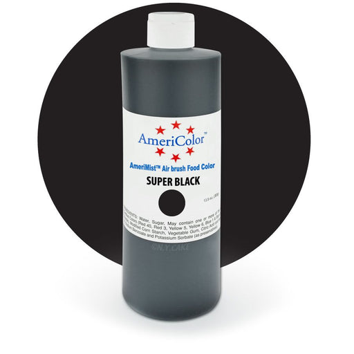 Super Black Airbrush Color 9 Ounces By Americolor - NY Cake | Cake Decorating & Baking Supplies