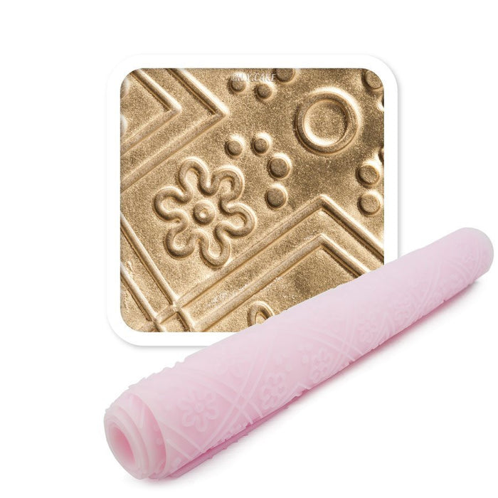 abstract fondant impression mat geometric cake texture tool silicone