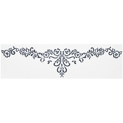 Alencon Floral Lace Swag stencil pattern for wedding cake decorating