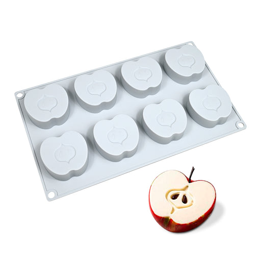 Apple-shaped chocolate made with silicone apple mold