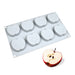 Apple-shaped chocolate made with silicone apple mold