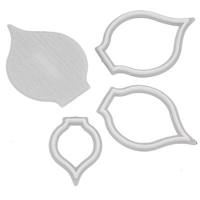 FMM Calla Lily cutter set with three flower cutters and veining press for gum paste and fondant