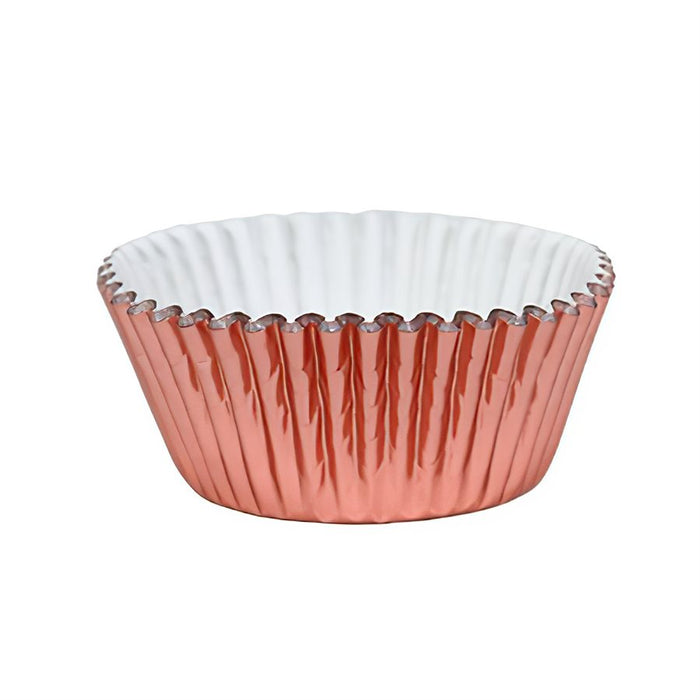 Metallic Rose Gold Standard Foil-Lined Baking Cups - Pack of 30 - NY Cake | Cake Decorating & Baking Supplies