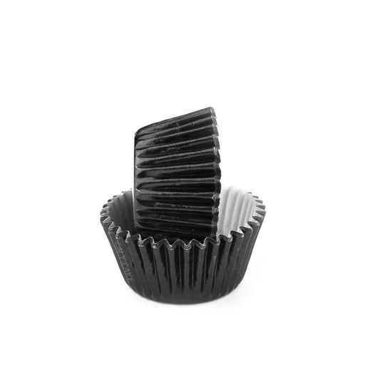 Black Foil Mini Cupcake Baking Cup Liner - NY Cake | Cake Decorating & Baking Supplies