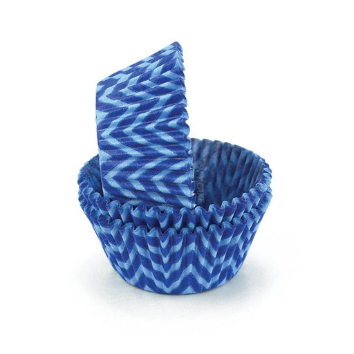 Chevron Blue Standard Cupcake Baking Cup Liner - NY Cake | Cake Decorating & Baking Supplies