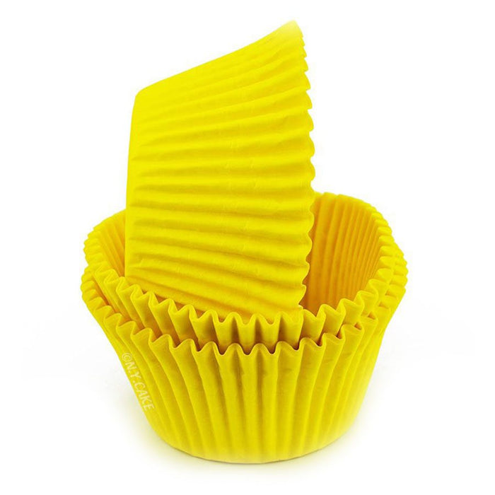 Yellow Greaseproof Jumbo Cupcake Baking Cup Liner - NY Cake | Cake Decorating & Baking Supplies