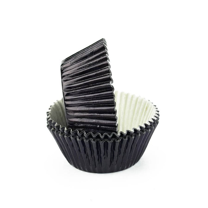 Black Foil Standard Cupcake Baking Cup Liner - NY Cake | Cake Decorating & Baking Supplies