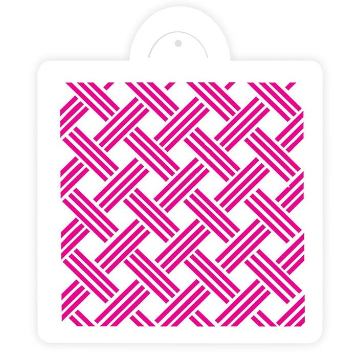 NY Cake Basket Weave Cake Stencil 11 3/4 x 9 3/4 inches