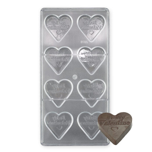 heart shaped chocolate mold with message