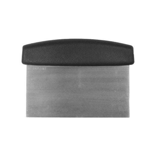 NY Cake® stainless steel bench scraper with rounded ergonomic handle for dividing dough and cleaning baking work surfaces