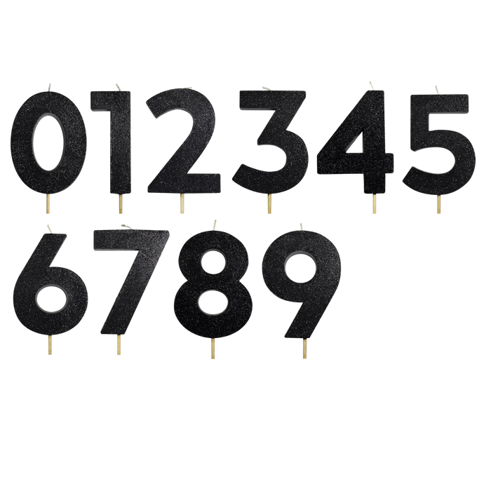 Black Glitter Candle