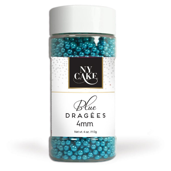 blue dragees 4mm decorative cake pearls
