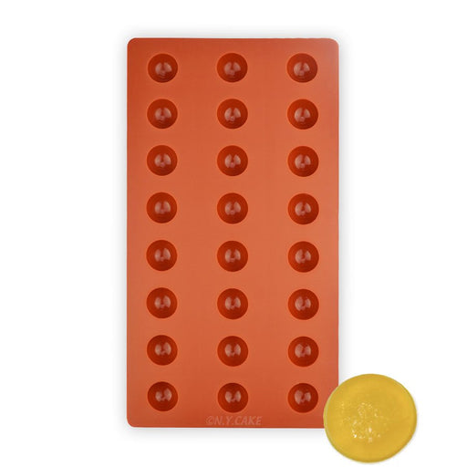 Bon Bon Jellyflex silicone candy mold with 24 round cavities for chocolates, gummies, jellies and bite-size confections.