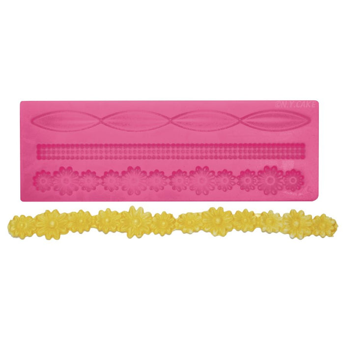 fondant border silicone mold set cake decorating border mold