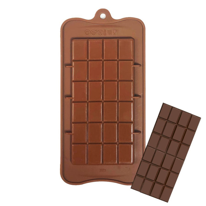 Break Away chocolate bar silicone mold with segmented chocolate bar
