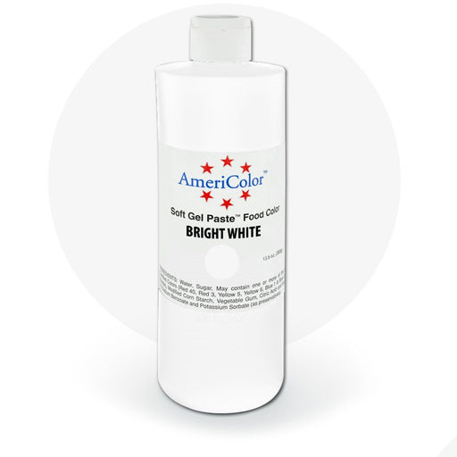 AmeriColor Bright White Soft Gel Paste food coloring 20 oz bottle