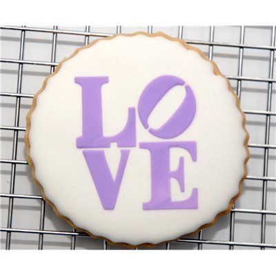 Love Sculpture Cookie Stencil Set By Designer Stencils - NY Cake | Cake Decorating & Baking Supplies