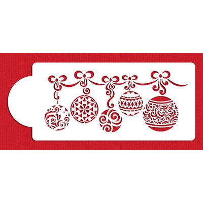 Christmas Ball Swag Cake Stencil - NY Cake | Cake Decorating & Baking Supplies