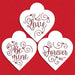 Love, Be Mine, Forever Hearts Cookie Stencil By Designer Stencils - NY Cake | Cake Decorating & Baking Supplies