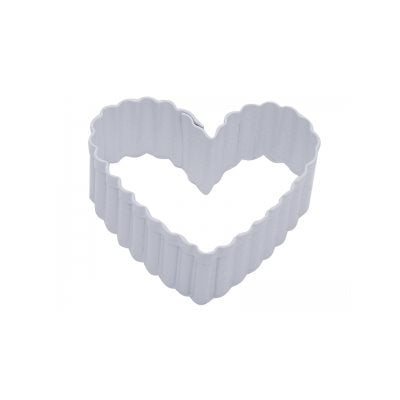 Fluted Heart Cookie Cutter Poly Resin 2 1/2 Inch - NY Cake | Cake Decorating & Baking Supplies