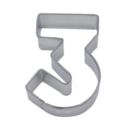 Number 3 Cookie Cutter 3 Inch - NY Cake | Cake Decorating & Baking Supplies