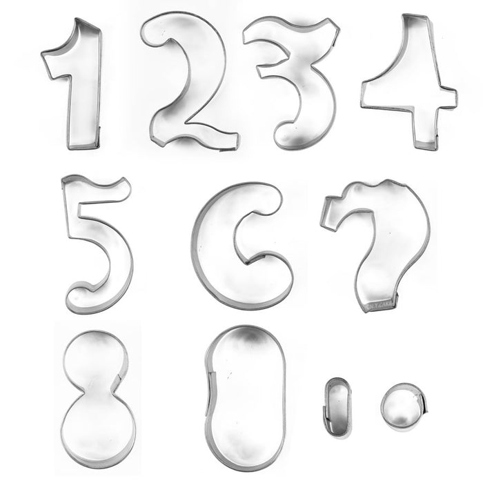 Comical Numbers Cookie Cutter Set - NY Cake | Cake Decorating & Baking Supplies