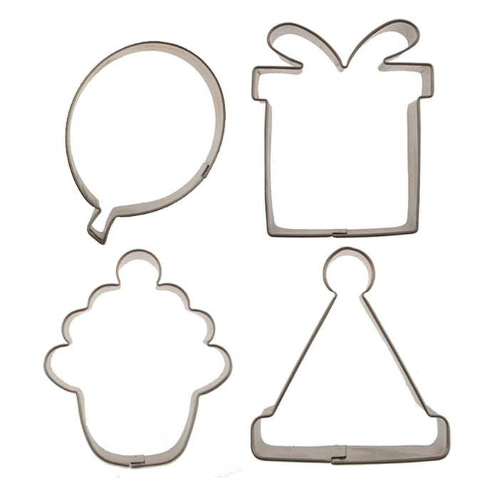 Cutie Cupcake Birthday Cookie Cutter Set 4 Pcs. - NY Cake | Cake Decorating & Baking Supplies