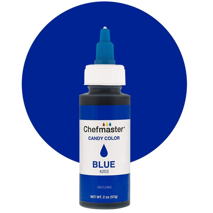 Blue Liquid Candy Color - 2 ounce By Chefmaster - NY Cake | Cake Decorating & Baking Supplies